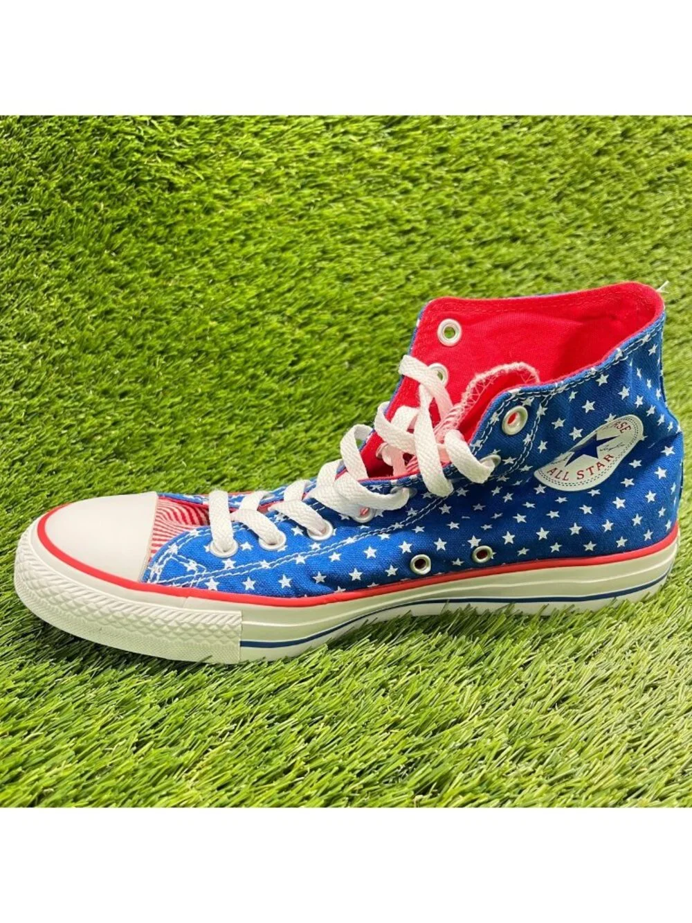 Converse Chuck Taylor All Star Hi Mens Size 8 Blue White Athletic Shoes Sneakers
